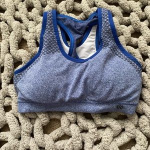 Blue sports bra